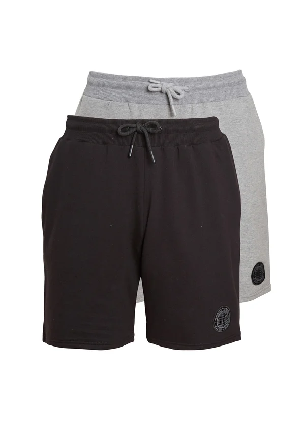 2 PACK BADGE - Jogginghose - black/grey