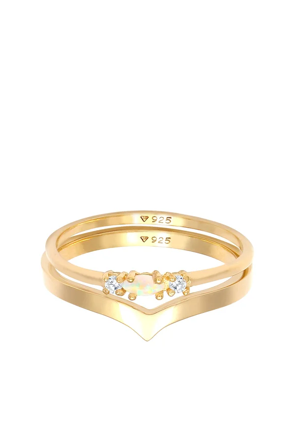 2 PACK DESIGN MIX - Ring - gold-coloured