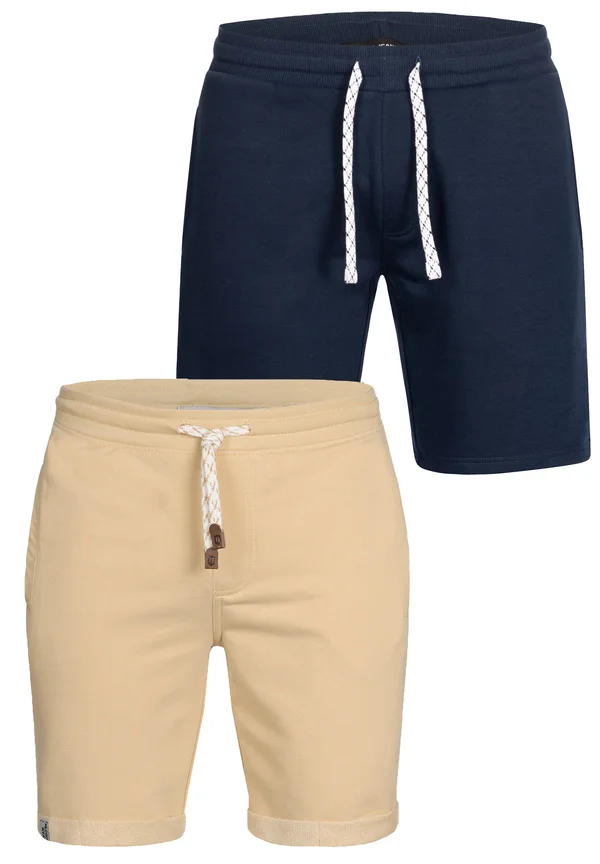 2 PACK EDDY - Shorts - sand mix navy