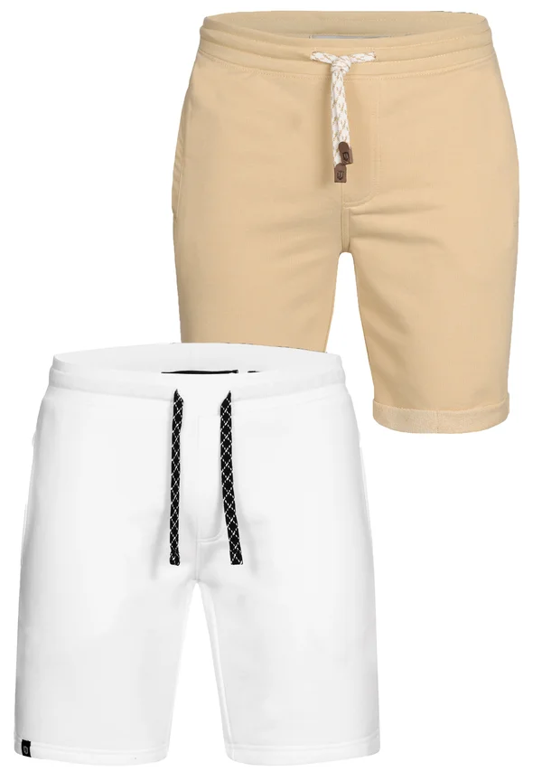 2 PACK EDDY - Shorts - sand mix offwhite