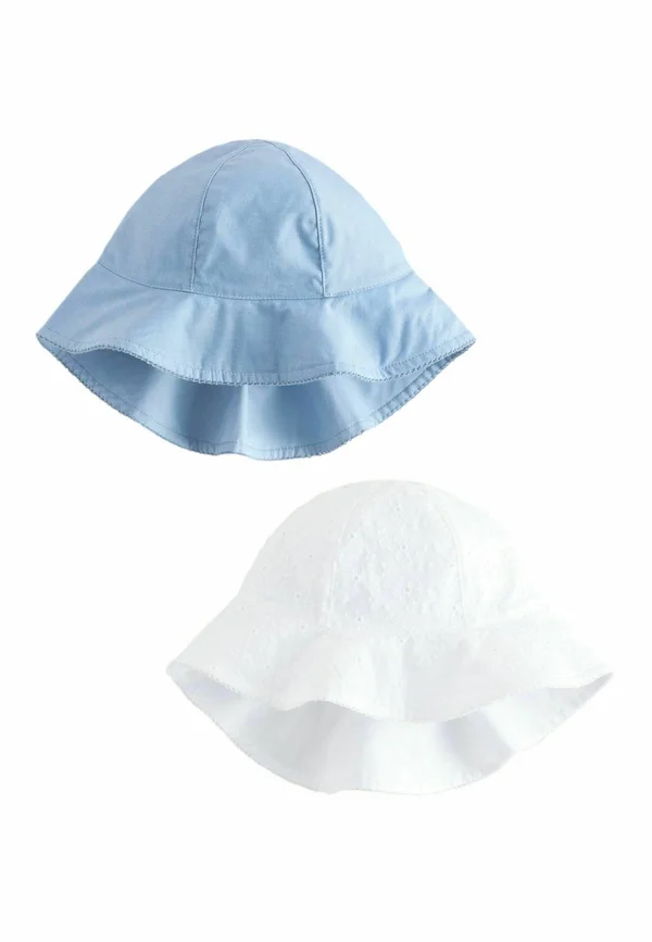 2 PACK - Hut - blue white broderie and chambray