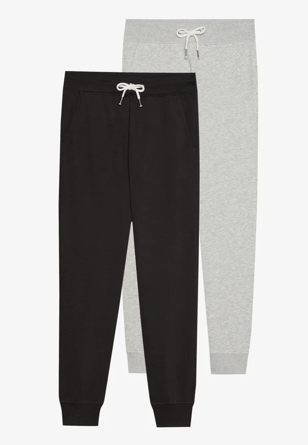2 PACK - Jogginghose - black/mottled light grey