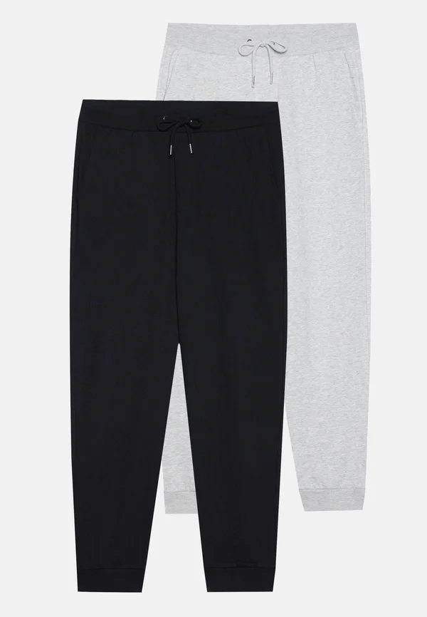 2 PACK - Jogginghose - mottled light grey/black