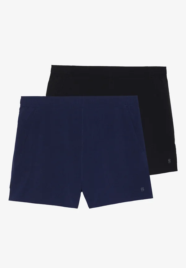 2 PACK - Kurze Sporthose - black/dark blue
