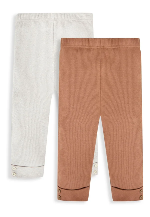 2-PACK - Leggings - Hosen - mocha brown natural