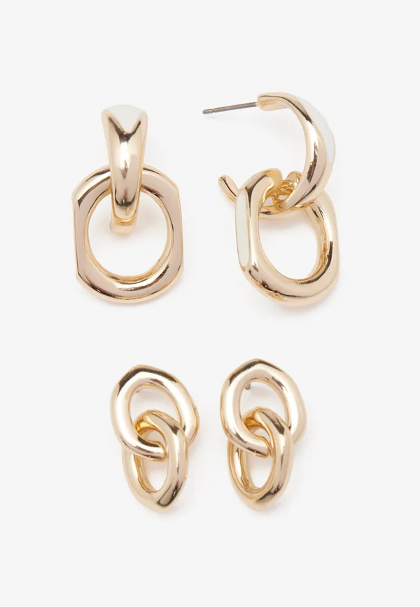 2 PACK - Ohrringe - gold-coloured