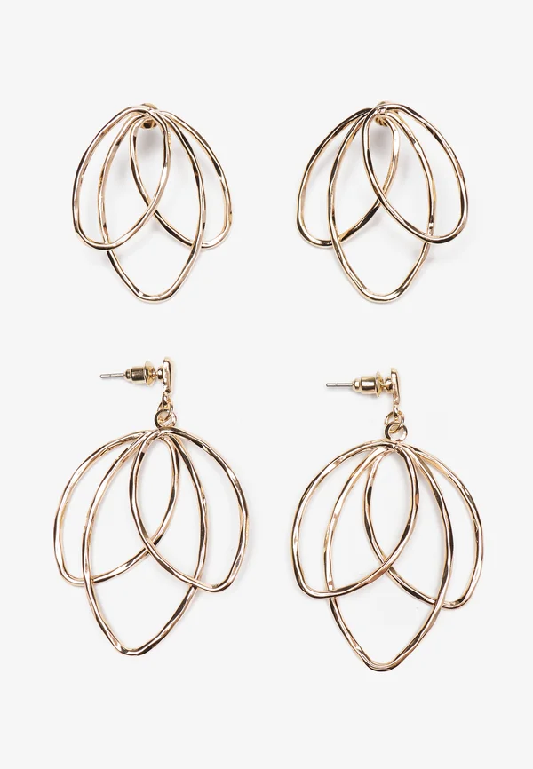 2 PACK - Ohrringe - gold-coloured