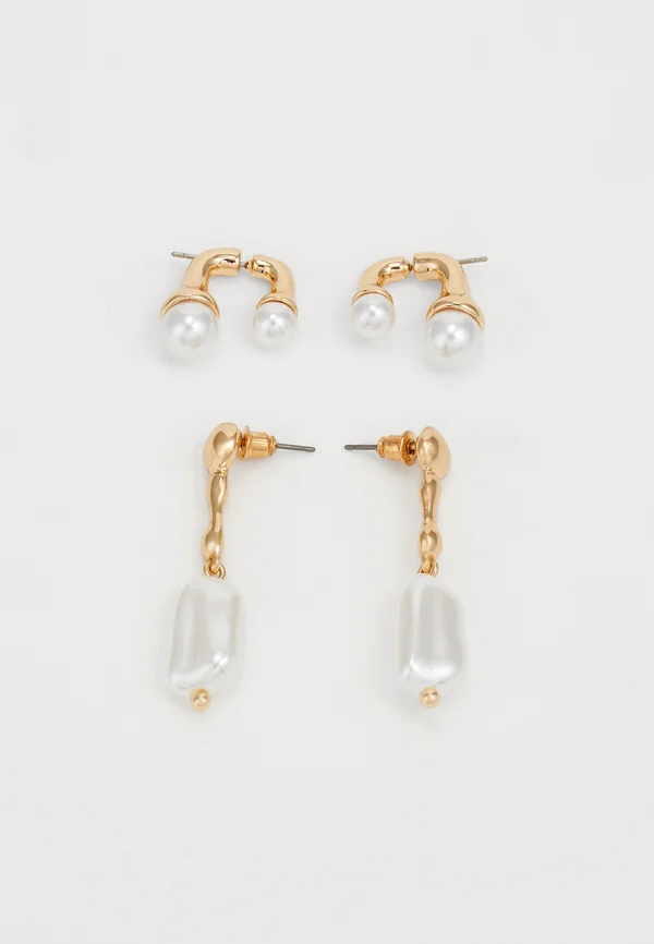 2 PACK - Ohrringe - gold-coloured