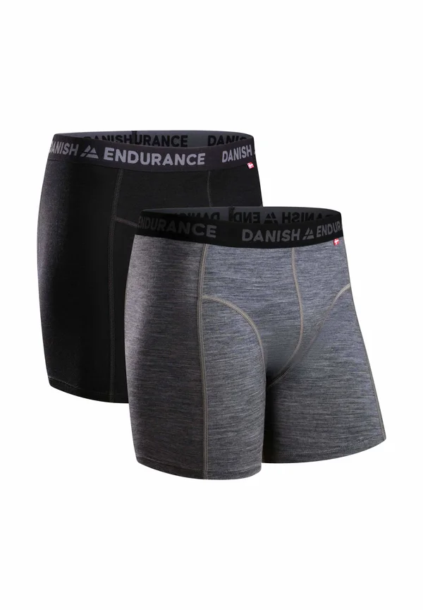 2-PACK - Panties - black melange grey melange