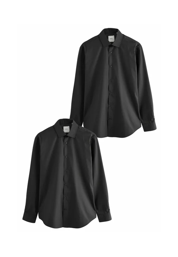 2 PACK REGULAR FIT - Businesshemd - black