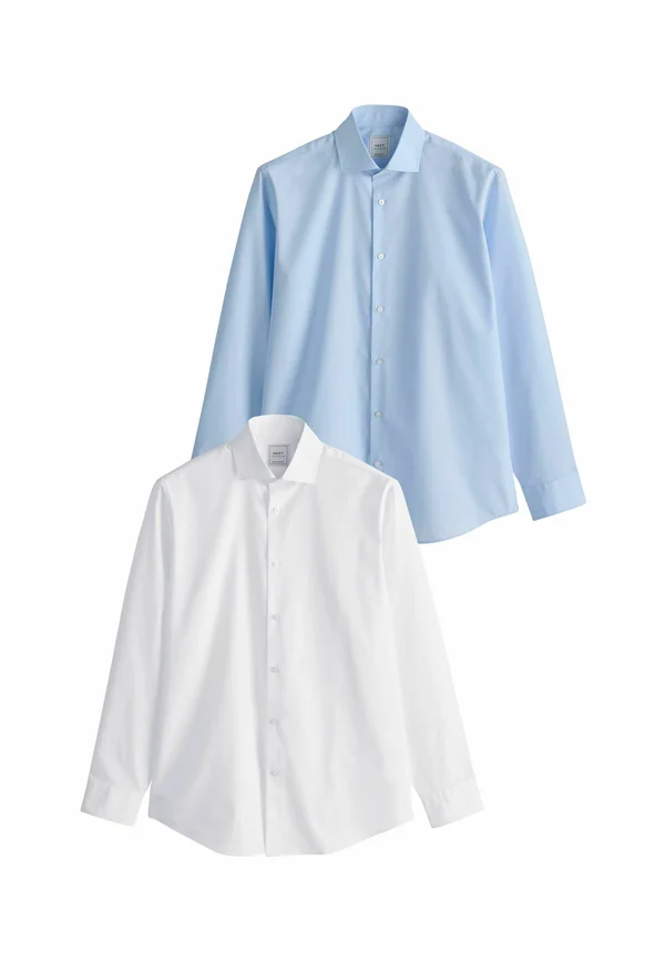 2 PACK REGULAR FIT - Businesshemd - white blue