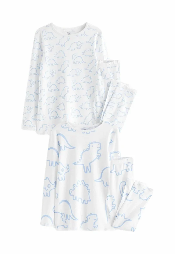2 PACK - REGULAR FIT - Nachtwäsche Set - blue dinosaur print
