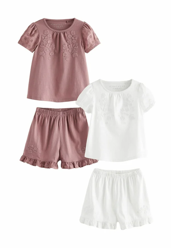 2 PACK REGULAR FIT SET - Nachtwäsche Set - brown cream