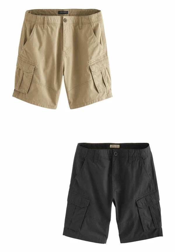 2 PACK - REGULAR FIT - Shorts - navy blue stone natural