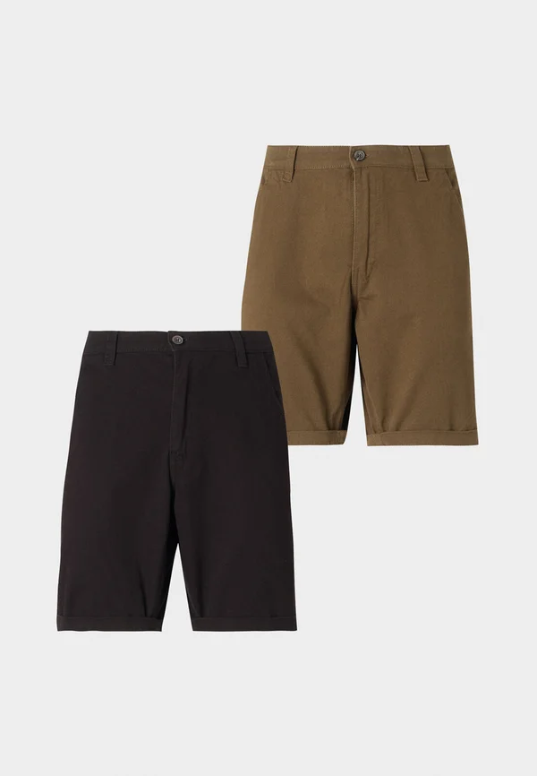 2 PACK - Shorts - black\khaki