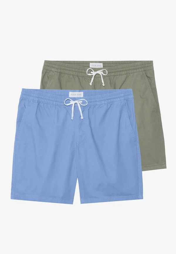 2 PACK - Shorts - blue/olive
