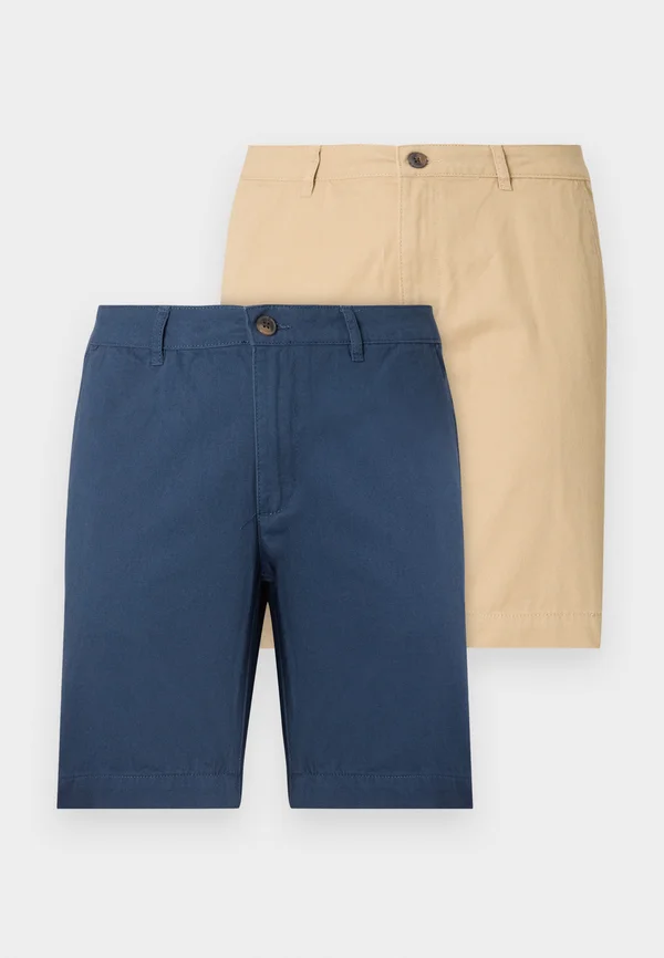 2 PACK - Shorts -  dark blue/tan