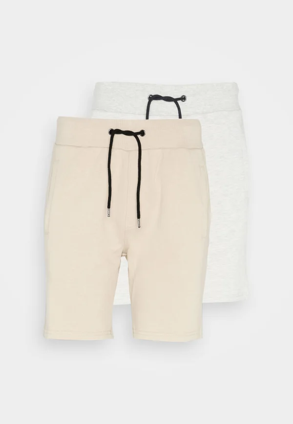 2 PACK - Shorts - grey/beige