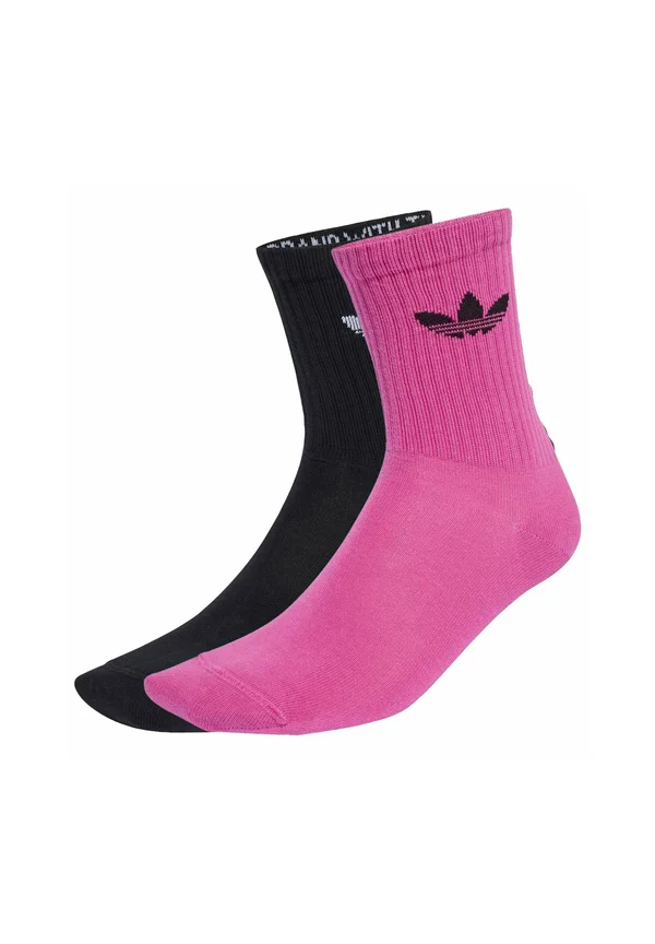 2 PACK - Socken - black white semi lucid fuchsia