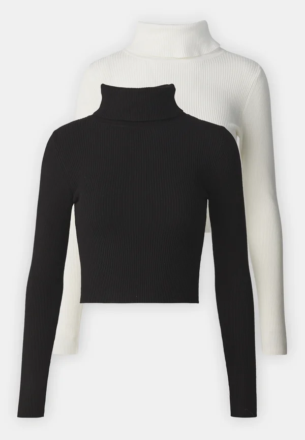 2 PACK - Strickpullover - black/ white