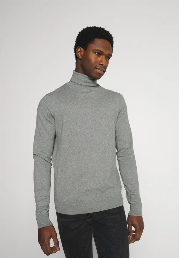 2 PACK - Strickpullover - black/mottled light grey