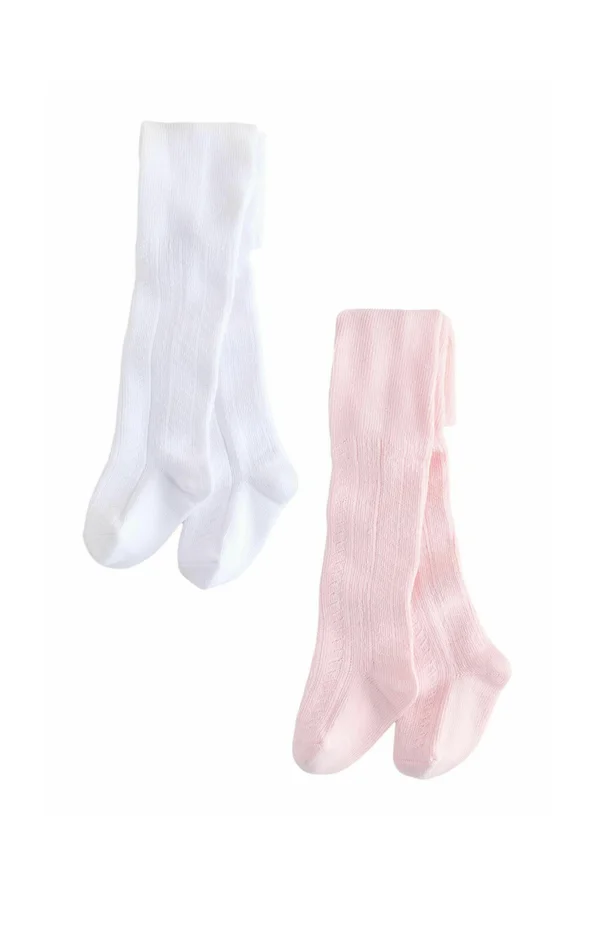 2 PACK - Strumpfhose - pink white