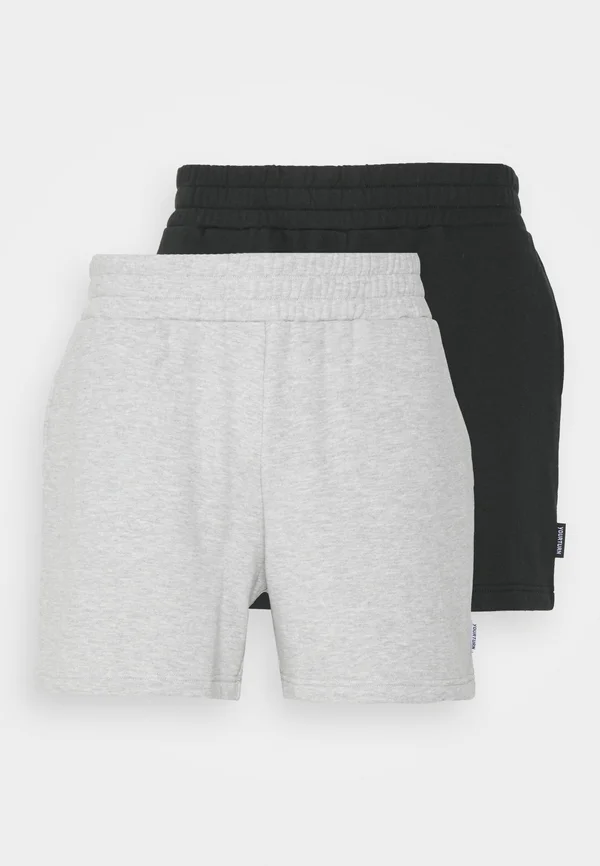 2 PACK SUPER BASIC SHORTS - Kurze Sporthose - black/grey