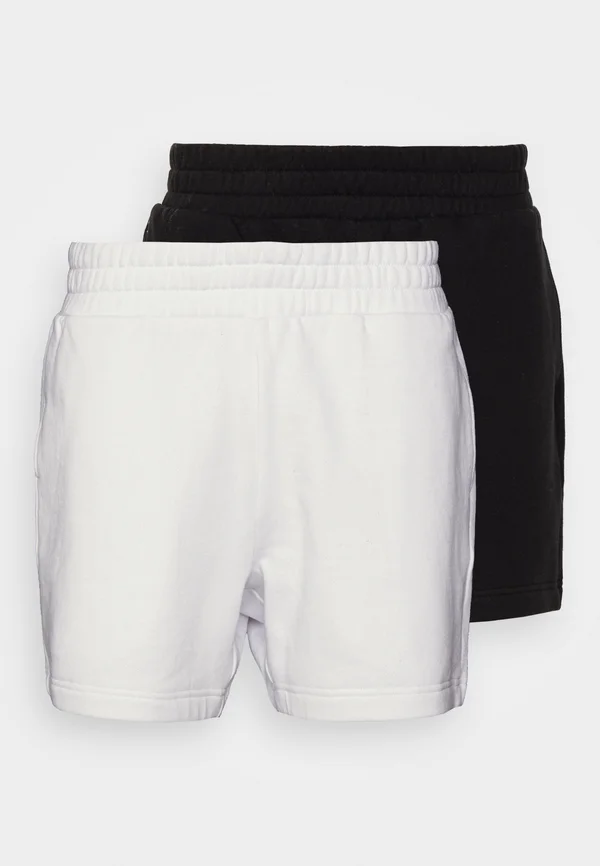 2 PACK SUPER BASIC SHORTS - Kurze Sporthose - black/white