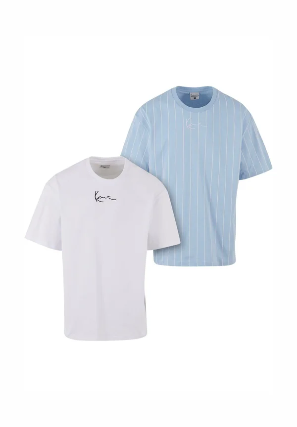 2 PACK - T-Shirt print - white blue