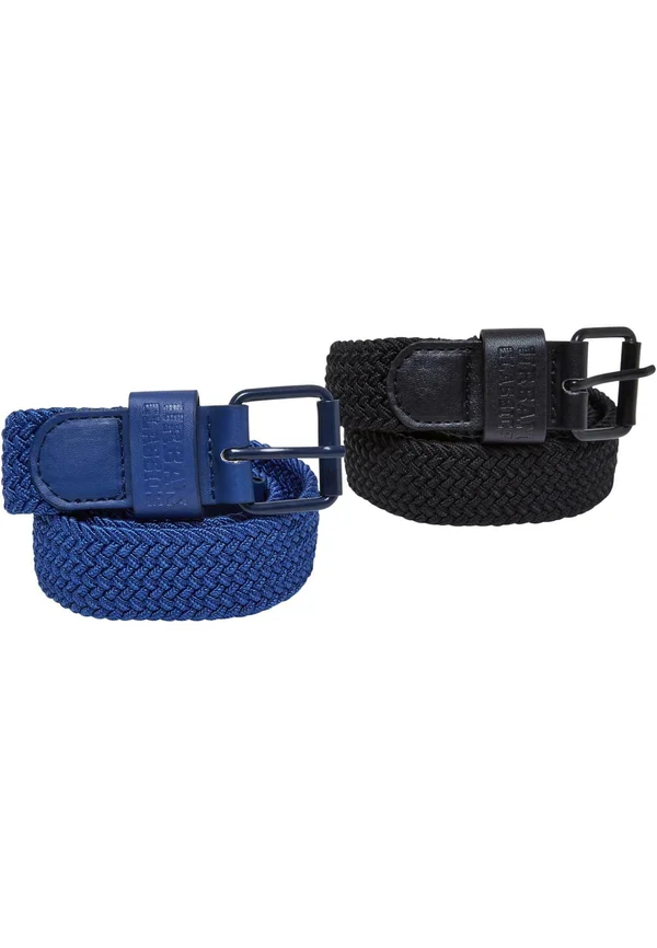 2 PACK UNISEX - Flechtgürtel - black spaceblue