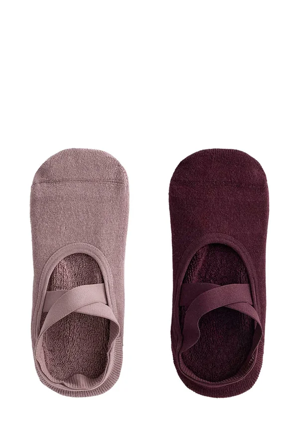 2 PACK WITH CROSSOVER STRAPS - Füßlinge - dark red