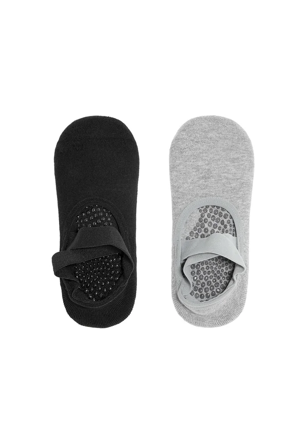 2 PAIRS OF YOGA AND PILATES WITH CROSSOVER STRAPS - Füßlinge - black