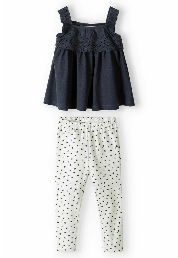 2 PCS SET  - Leggings - Hosen - dark grey white