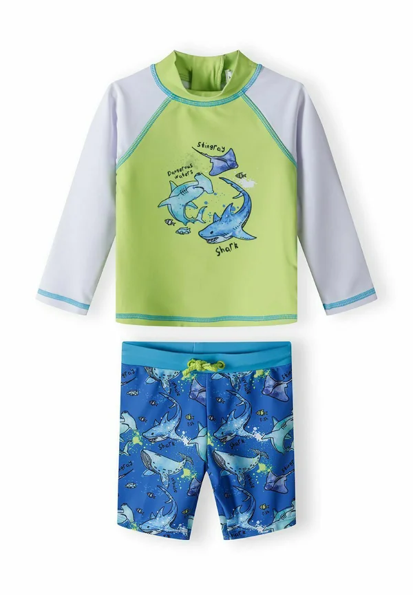 2 PIECE LONG SLEEVE AND SET - Badeanzug - green blue