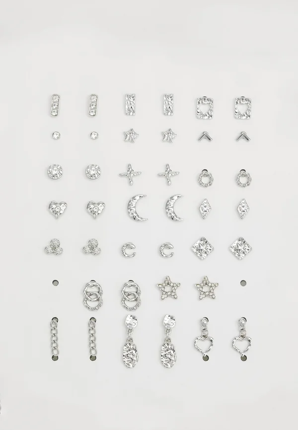 20 PACK - Ohrringe - silver-coloured