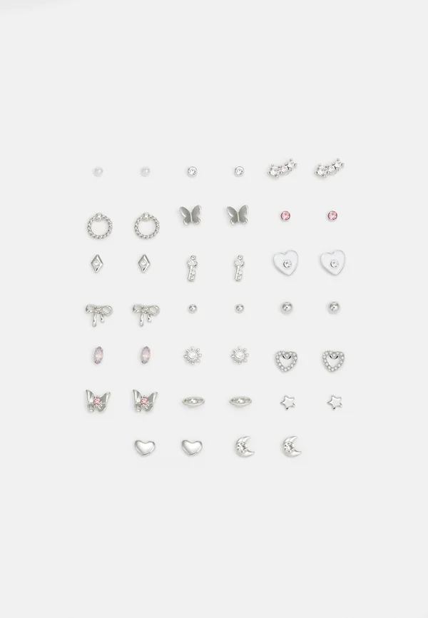 20 PACK - Ohrringe - silver-coloured