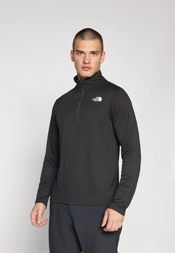 24/7 1/4 ZIP TEE - Langarmshirt - black