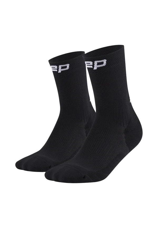 2ER-PACK RUN COMPRESSION MID CUT 5.0 - Socken - black
