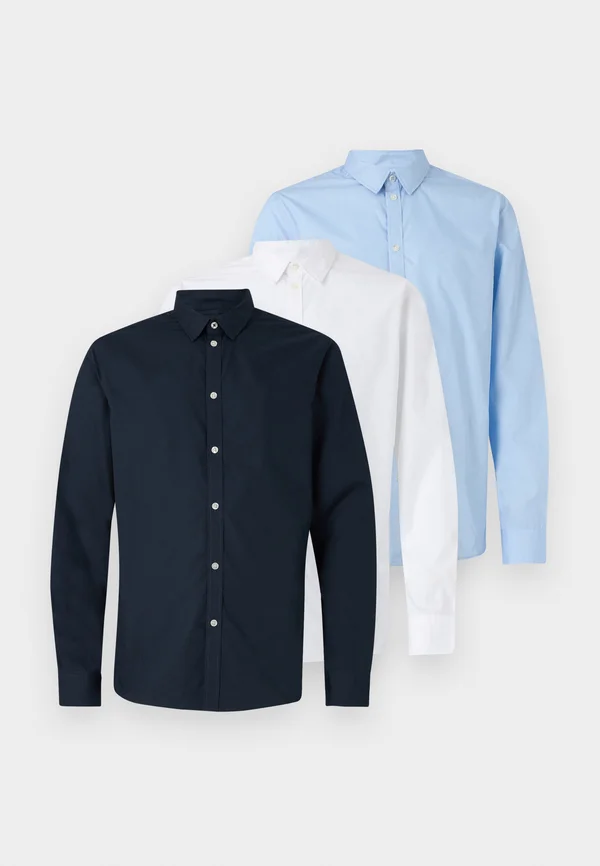 3 PACK - Businesshemd - white/light blue/dark blue