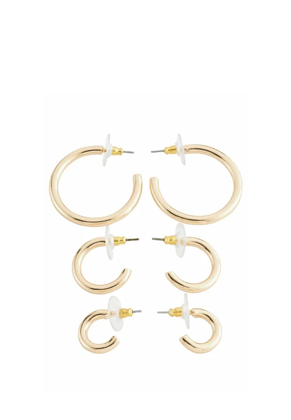 3 PACK HOOP - Ohrringe - gold tone