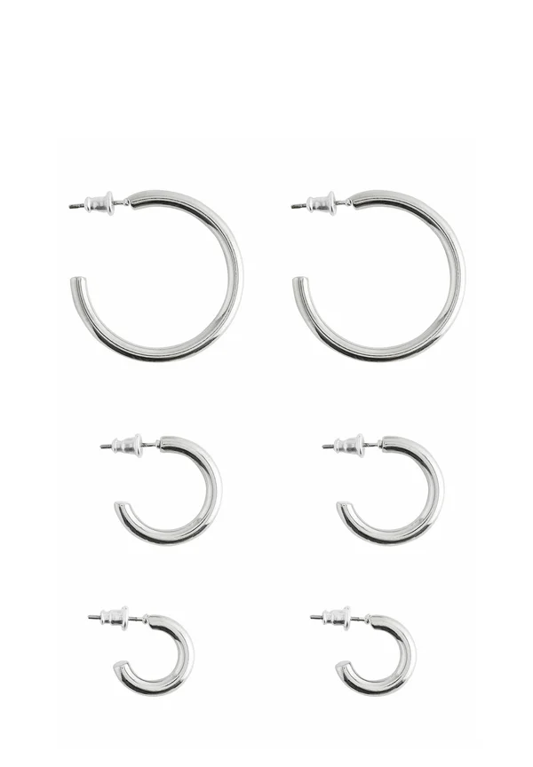 3 PACK HOOP - Ohrringe - silver tone