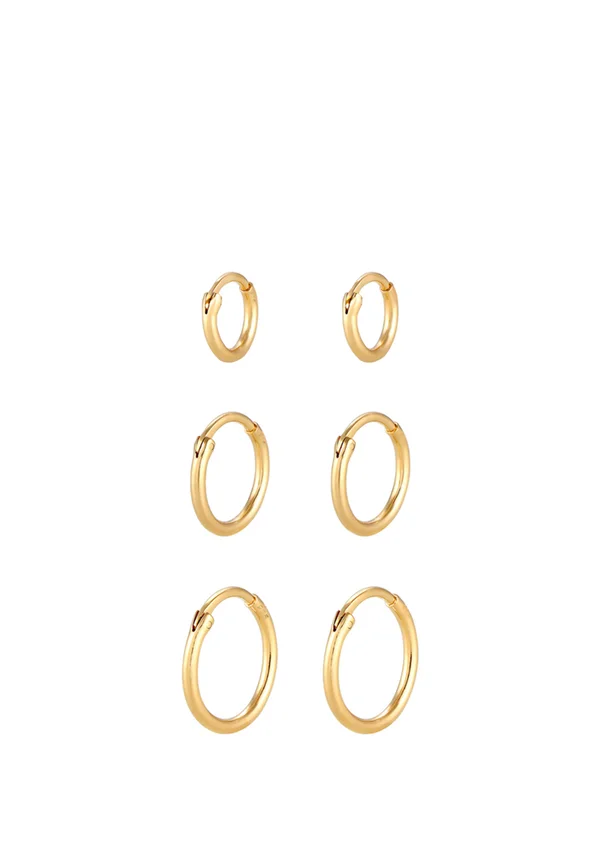 3 PACK - Ohrringe - gold-coloured
