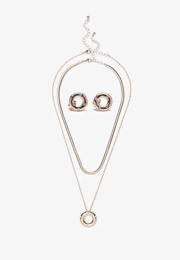 3 PACK - Ohrringe - shiny gold-coloured