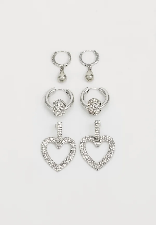 3 PACK - Ohrringe - silver-coloured