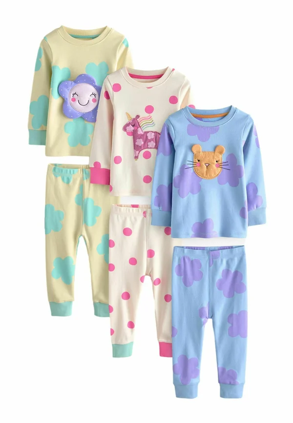3 PACK  - REGULAR FIT - Nachtwäsche Set - pastel cat  unicorn  flower