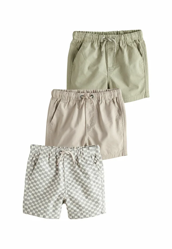 3 PACK - REGULAR FIT - Shorts - sage stone neutral check