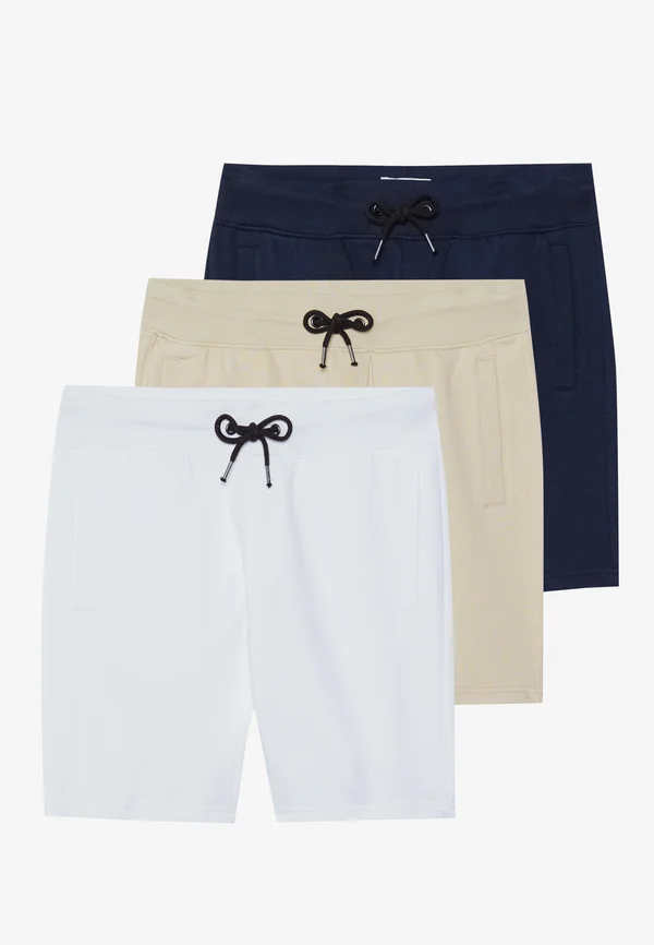 3 PACK - Shorts - dark blue/tan/white
