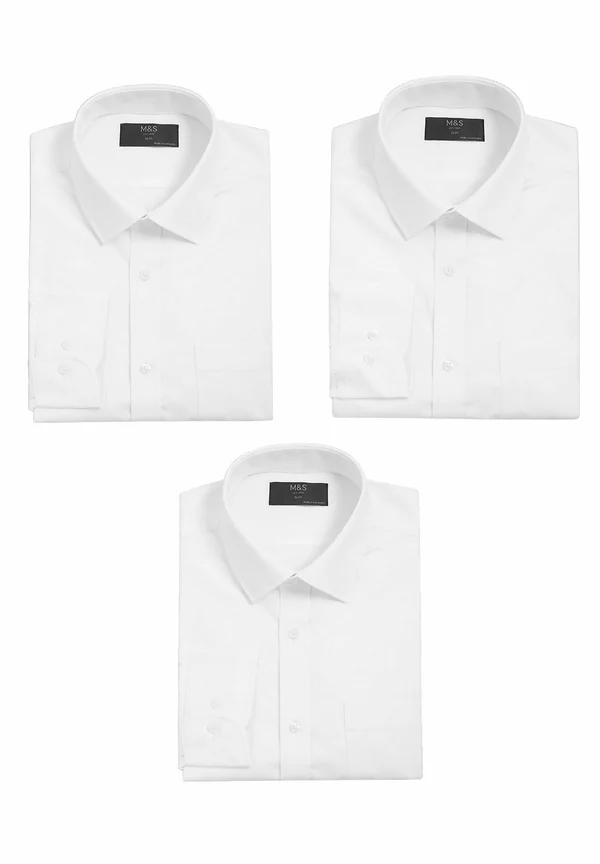3 PACK SLIM FIT  LONG SLEEVE  - Businesshemd - white