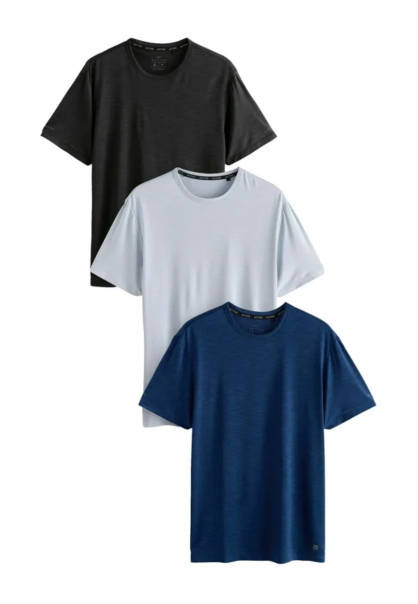 3 PACK - T-Shirt basic - black blue ice grey