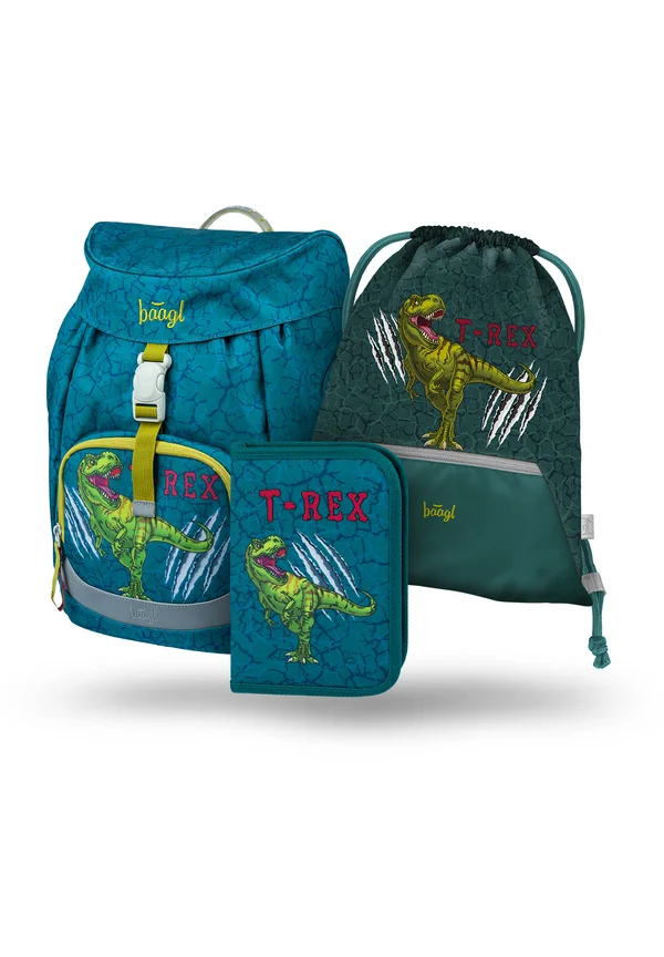 3 SET ERGONOMISCHE - Schulranzen Set - grün